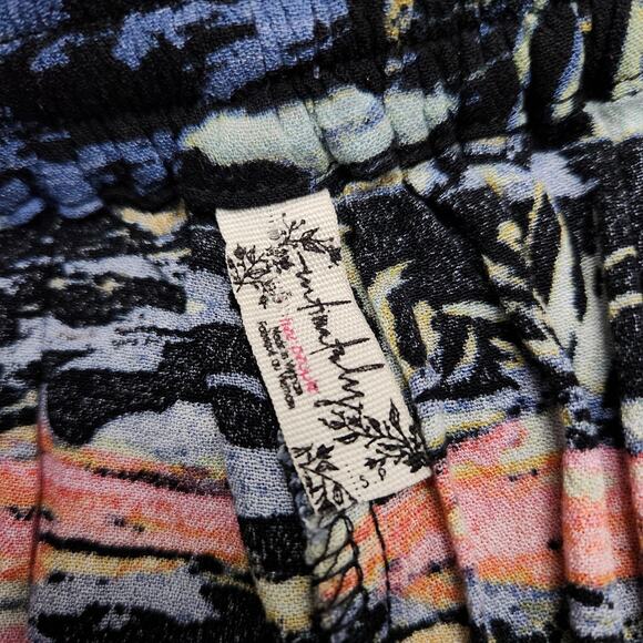 Free People Tropical Blue Lagoon Pants Size Small - Picture 4 of 6